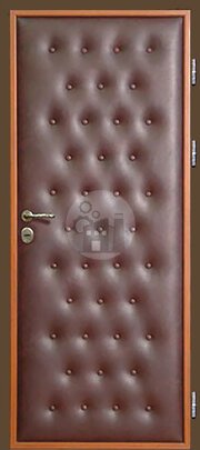 Стальная дверь с одним замком, отделка винилискожа-ДВ-138